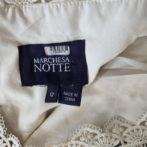 Marchessa Notte Floral Midi Dress White with pink floral sz 12 - Picture 3 of 5